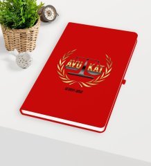 Kişiye Özel Avukat Temalı Kırmızı Defter - 1