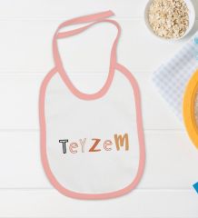 BK Kids Teyzem Tasarımlı Pembe Bebek Body Zıbın ve Mama Önlüğü Hediye Seti-1
