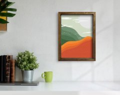 BK Home Doğal Masif Ahşap Çerçeveli Tablo 45x65cm-51