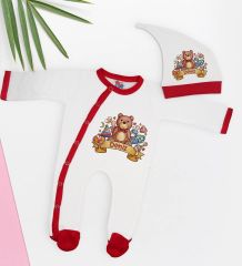 BK Kids Kişiye Özel Bebek Kıyafeti, Bebek Giyim Hediyesi, Tulum Zıbın ve Kukuletalı Şapka Seti-7