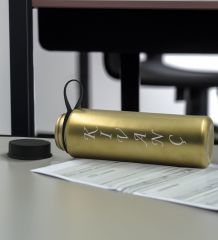 BK Gift Kişiye Özel İsimli 2’li Siyah ve Gold Renkli Cam Matara 500ml, Sevgiliye Hediye, İsimli Cam Matara, Sevgililer Günü