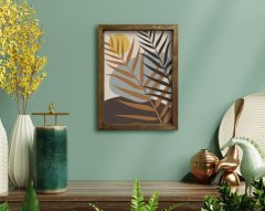 BK Home Doğal Masif Ahşap Çerçeveli Tablo 45x65cm-49