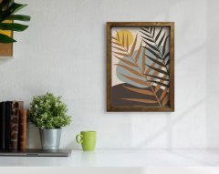 BK Home Doğal Masif Ahşap Çerçeveli Tablo 45x65cm-49