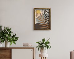BK Home Doğal Masif Ahşap Çerçeveli Tablo 45x65cm-49