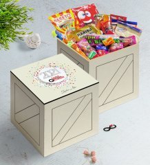 BK Gift Kişiye Özel 2023 Sana Mutluluk Getirsin Ahşap Kutuda Nostaljik Lezzetler Hediye Seti-1