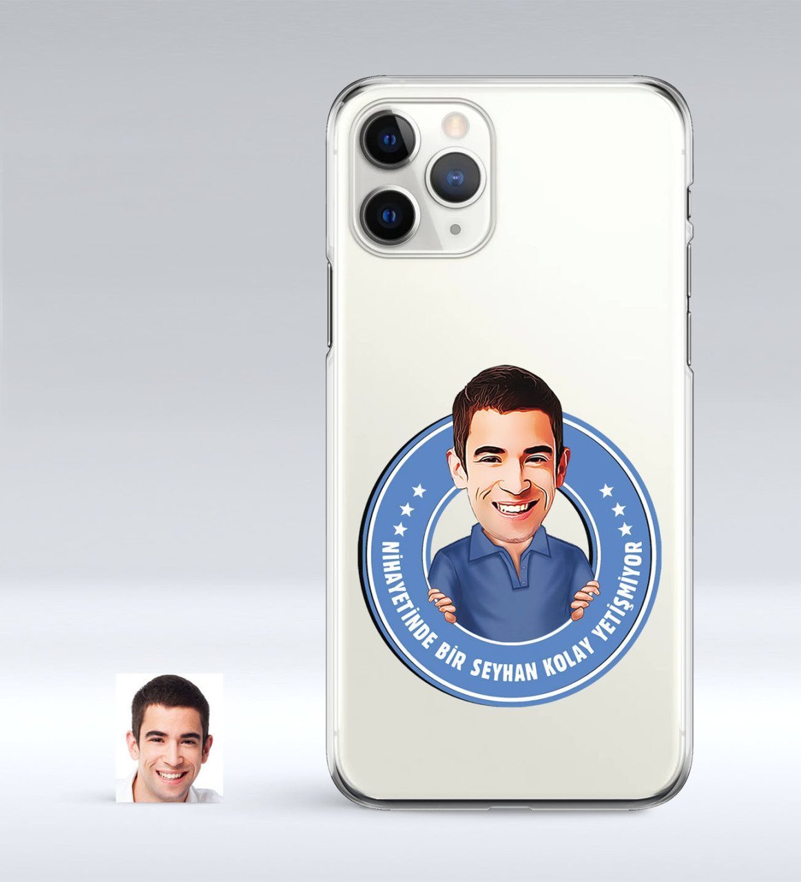 Kişiye Özel Erkek Kolay Yetişmiyor Karikatürlü iPhone 11 Pro İnce Şeffaf Silikon Telefon Kapağı-3