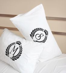 BK Gift Kişiye Özel Baş Harfli Pamuklu 2’li Yastık Kılıfı Seti-1 50x70cm , Sevgiliye Hediye, Ev Hediyesi, Tasarım Ev Tekstili