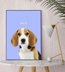 Kişiye Özel Evcil Dost Kanvas Tablo 30x50cm-3