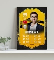 Kişiye Özel Kanvas Tablo Futbolcu Kartı 30x50cm-14