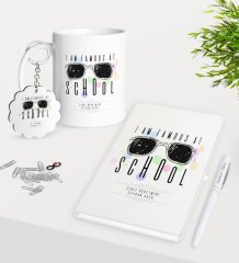 Kişiye Özel Okul Ünlüyüm Kupa Anahtarlık Beyaz Defter Kalem Hediye Seti-4