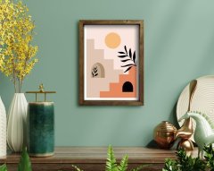 BK Home Doğal Masif Ahşap Çerçeveli Tablo 45x65cm-48