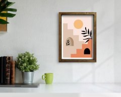 BK Home Doğal Masif Ahşap Çerçeveli Tablo 45x65cm-48