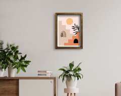 BK Home Doğal Masif Ahşap Çerçeveli Tablo 45x65cm-48