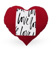 Kişiye Özel Sevgililer Günü Temalı Kırmızı Kalp Yastık Kılıfı - 72