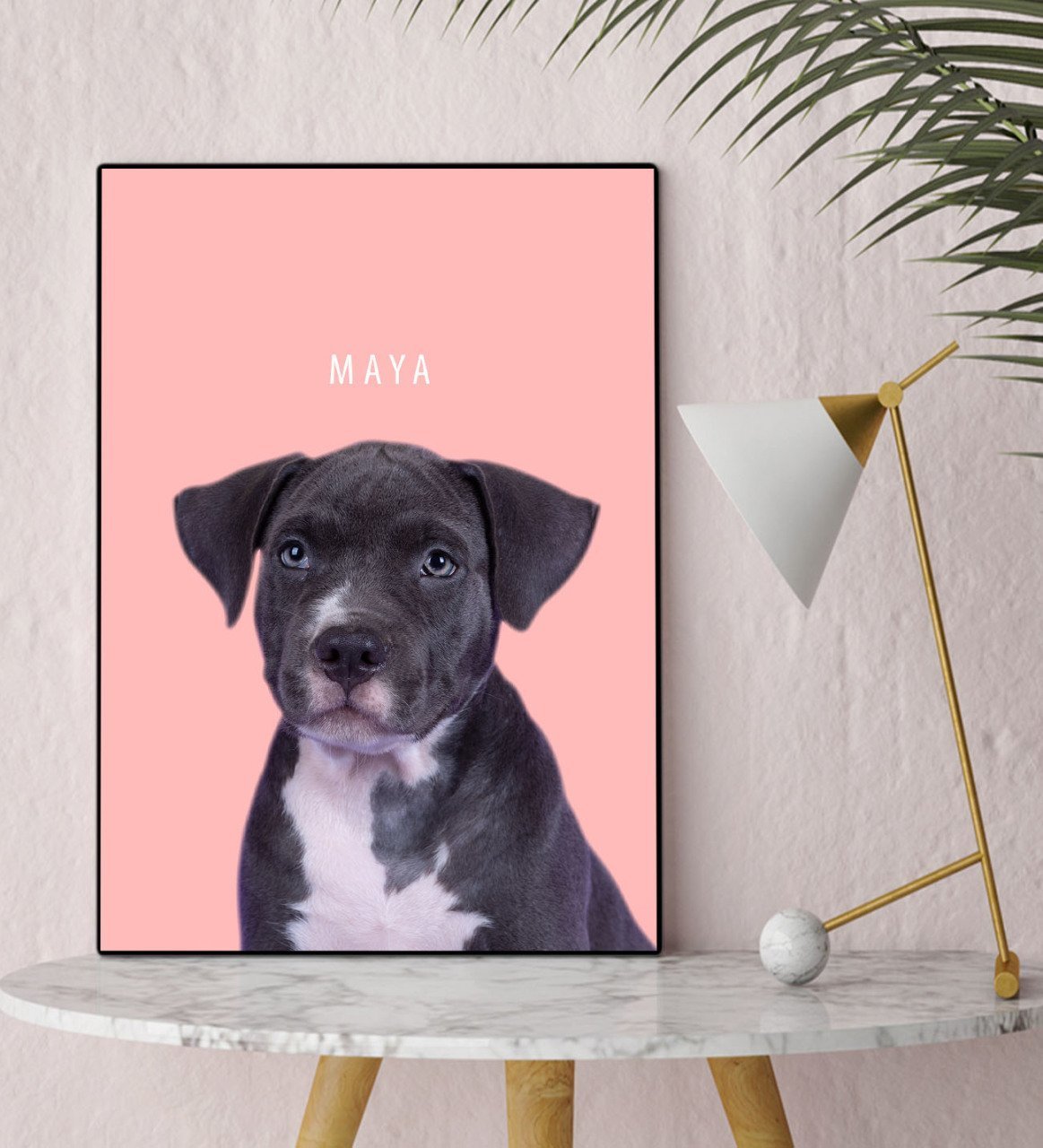 Kişiye Özel Evcil Dost Kanvas Tablo 30x50cm-2