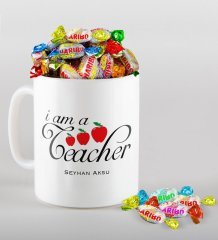 Kişiye Özel Sınıf Öğretmeni Kupa ve Haribo Şeker Hediye Seti-6