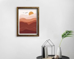 BK Home Doğal Masif Ahşap Çerçeveli Tablo 45x65cm-47
