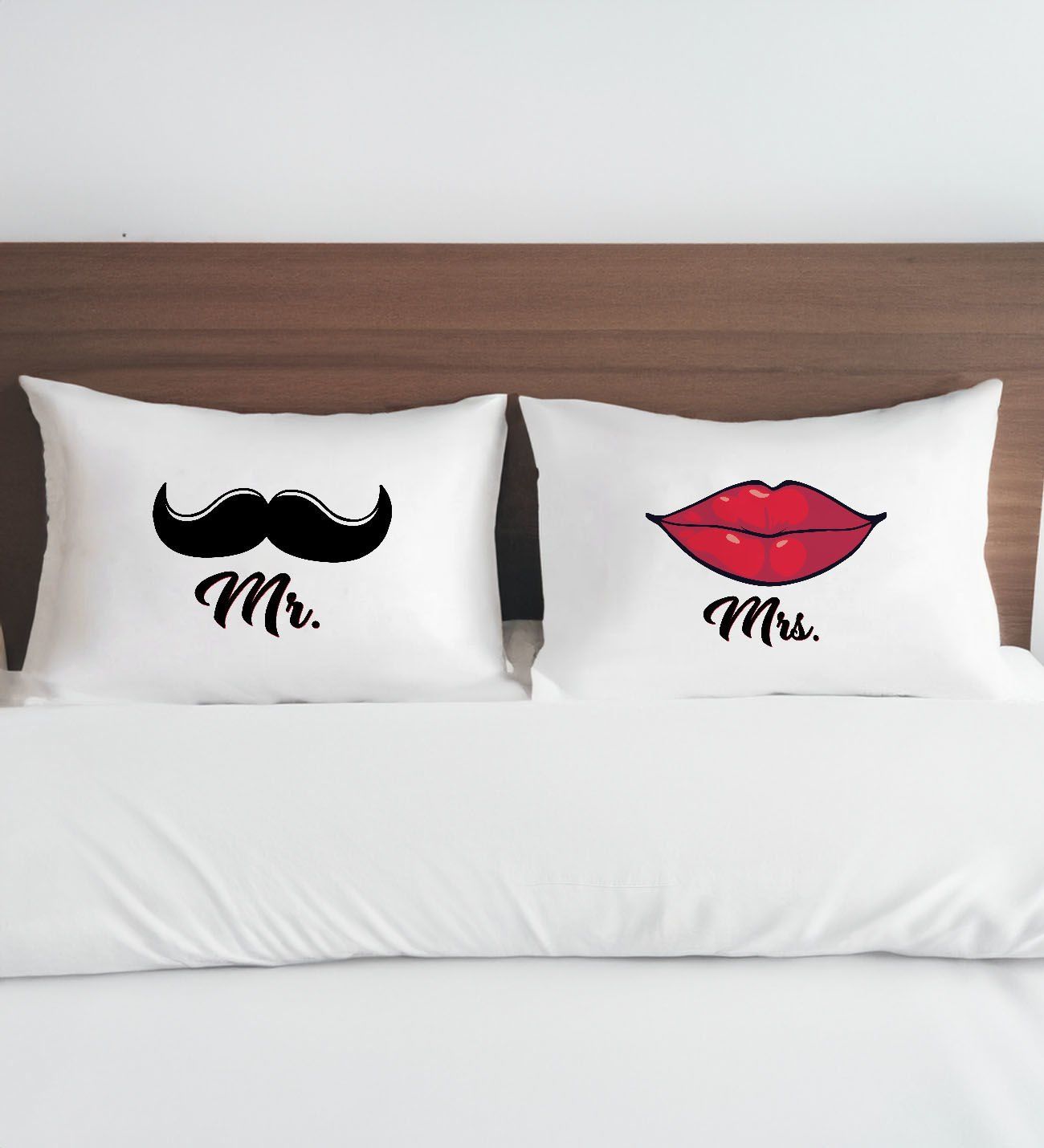BK Gift Sevgili Tasarımlı Pamuklu 2’li Yastık Kılıfı Seti-14 50x70cm , Sevgiliye Hediye, Ev Hediyesi, Tasarım Ev Tekstili