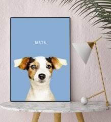 Kişiye Özel Evcil Dost Kanvas Tablo 30x50cm-1