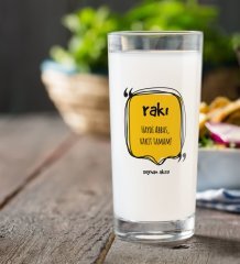 Kişiye Özel Renkli Baskılı Haydi Abbas Vakit Tamam Rakı Bardağı