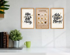 BK Home Coffee Tasarımlı Dekoratif 3’lü Retro Ahşap Tablo-5