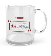 Kişiye Özel Dost Cam Kupa Bardak - 1