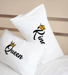 BK Gift Sevgili Tasarımlı Pamuklu 2’li Yastık Kılıfı Seti-13 50x70cm , Sevgiliye Hediye, Ev Hediyesi, Tasarım Ev Tekstili