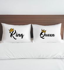 BK Gift Sevgili Tasarımlı Pamuklu 2’li Yastık Kılıfı Seti-13 50x70cm , Sevgiliye Hediye, Ev Hediyesi, Tasarım Ev Tekstili
