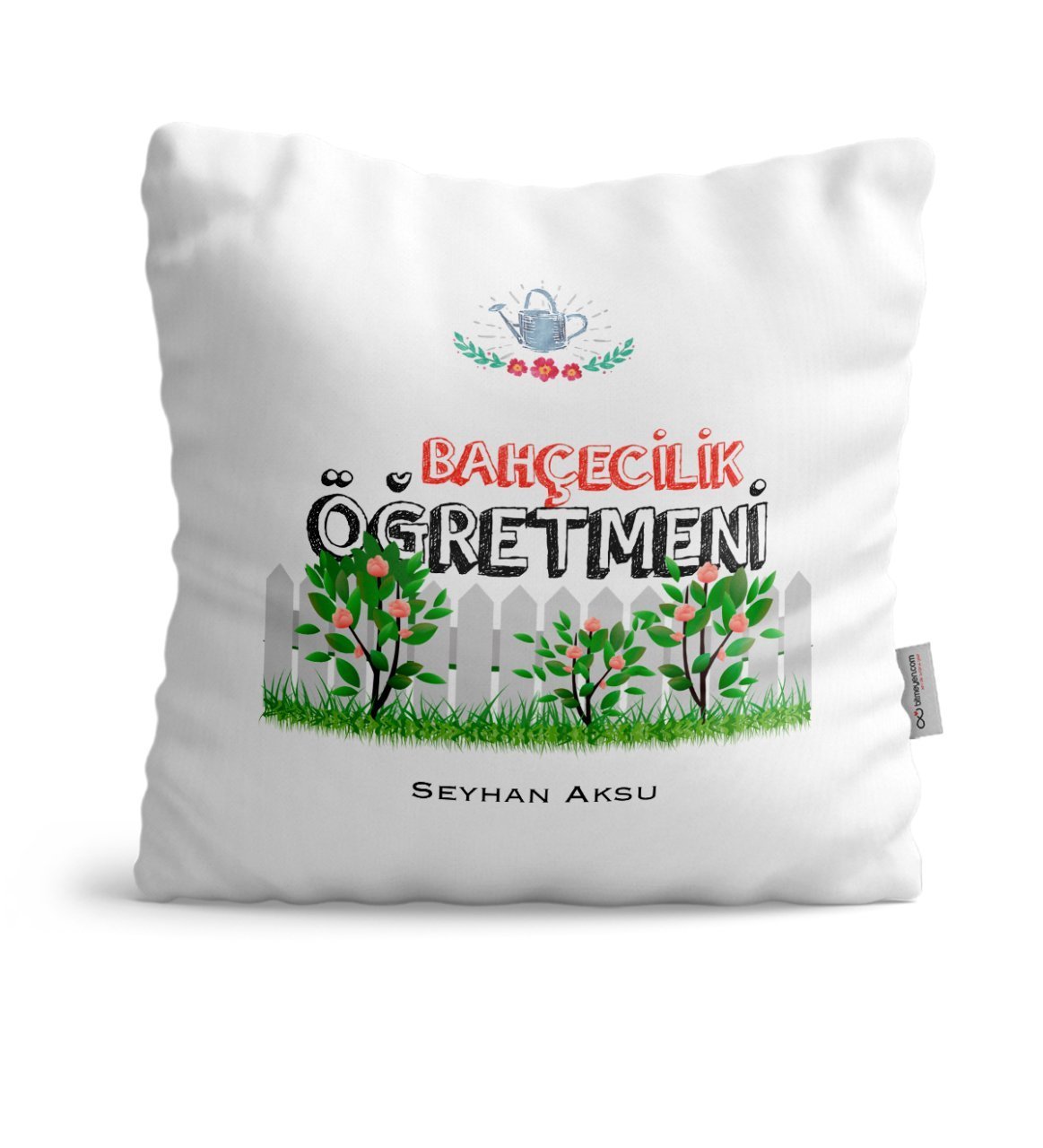 Kişiye Özel Bahçecilik Öğretmeni Saten Yastık - 2