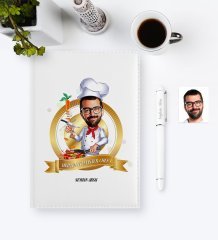Kişiye Özel Yılın En İyi Bay Master Chefi Karikatürlü 2023 Ajanda Kalem Seti