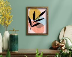 BK Home Doğal Masif Ahşap Çerçeveli Tablo 45x65cm-44