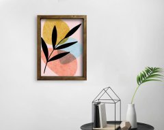 BK Home Doğal Masif Ahşap Çerçeveli Tablo 45x65cm-44