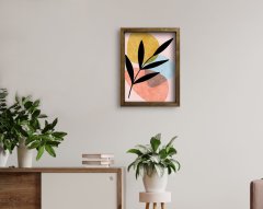 BK Home Doğal Masif Ahşap Çerçeveli Tablo 45x65cm-44