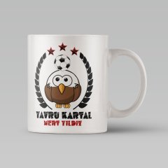 Kişiye Özel Yavru Kartal Tasarımlı Beyaz Kupa Bardak - 3