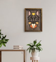 BK Home Kurt Tasarımlı Doğal Masif Ahşap Çerçeveli Tablo 45x65cm-2
