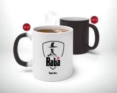 Kişiye Özel Babalar Günü Hediyesi Baba Godfather Tasarımlı Sihirli Kupa Bardak-15