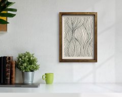 BK Home Doğal Masif Ahşap Çerçeveli Tablo 45x65cm-43