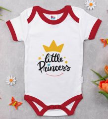BK Kids Little Princess Tasarımlı Kırmızı Bebek Body Zıbın-1