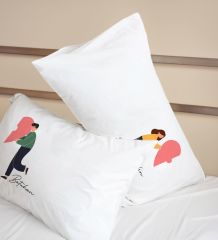 BK Gift Kişiye Özel Sevgili Tasarımlı Pamuklu 2’li Yastık Kılıfı Seti-1 50x70cm , Sevgiliye Hediye, Ev Hediyesi, Tasarım Ev Tekstili