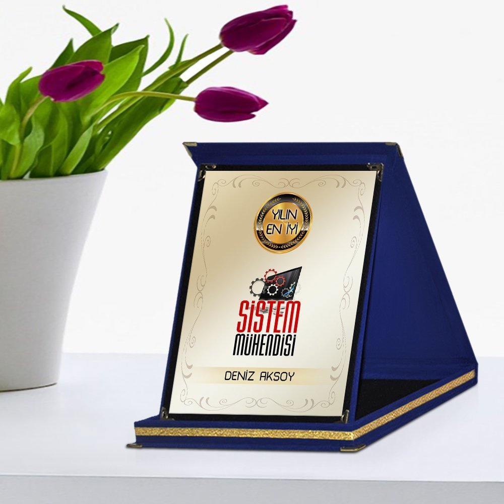 Kişiye Özel Yılın En İyi Sistem Mühendisi Lacivert Plaket Ödülü - 2