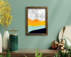 BK Home Doğal Masif Ahşap Çerçeveli Tablo 45x65cm-41