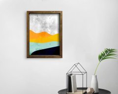 BK Home Doğal Masif Ahşap Çerçeveli Tablo 45x65cm-41