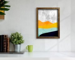 BK Home Doğal Masif Ahşap Çerçeveli Tablo 45x65cm-41