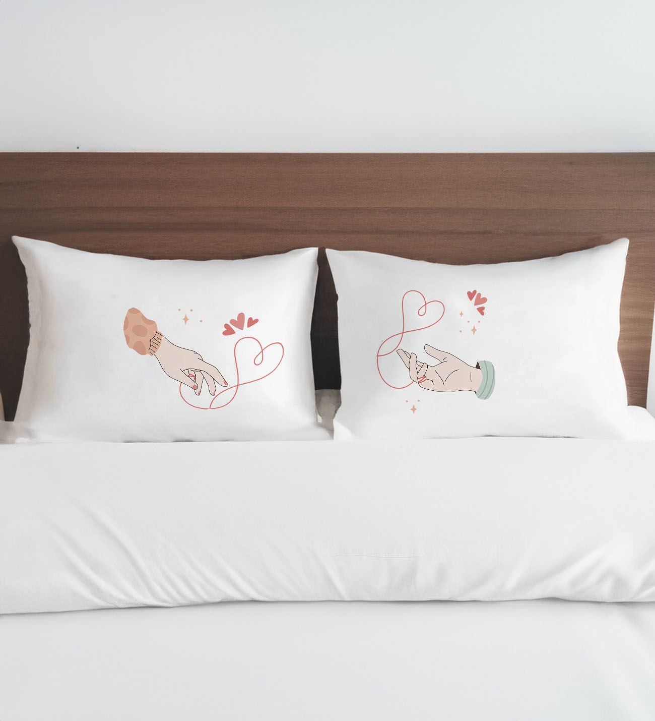 BK Gift Sevgili Tasarımlı Pamuklu 2’li Yastık Kılıfı Seti-12 50x70cm , Sevgiliye Hediye, Ev Hediyesi, Tasarım Ev Tekstili