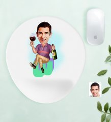 Kişiye Özel Bay Karikatürlü Bilek Destekli Mouse Pad-2