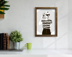 BK Home Doğal Masif Ahşap Çerçeveli Tablo 45x65cm-40