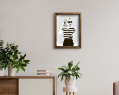 BK Home Doğal Masif Ahşap Çerçeveli Tablo 45x65cm-40