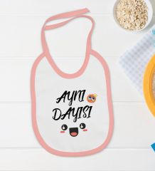 BK Kids Aynı Dayısı Tasarımlı Pembe Bebek Body Zıbın ve Mama Önlüğü Hediye Seti-1