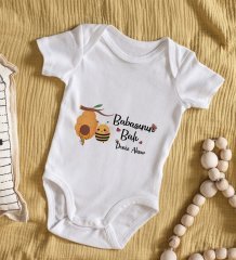 BK Kids İsimli Babasının Balı Tasarımlı Bebek Body Zıbın - Model 1