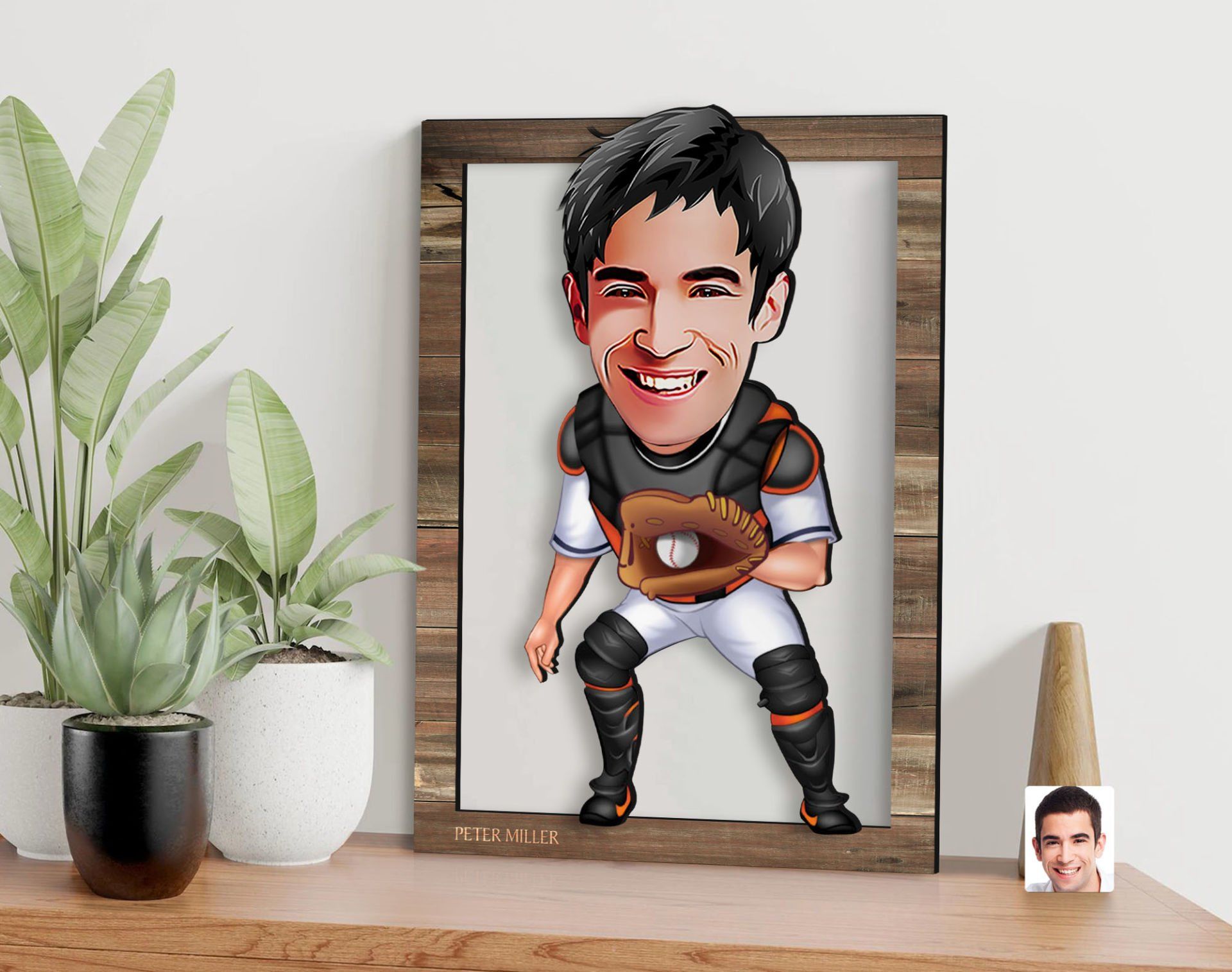 BK Gift Kişiye Özel Basketbol Karikatürlü 3D Ahşap Tablo, Sevgiliye Hediye, Arkadaşa Hediye, Yıl Dönümü Hediyesi, Doğum Günü Hediyesi-2